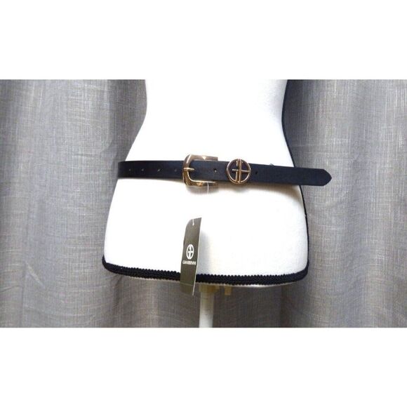 Giani Bernini Logo Keeper Belt, 1” wide, Faux-leather, Black - Picture 2 of 7